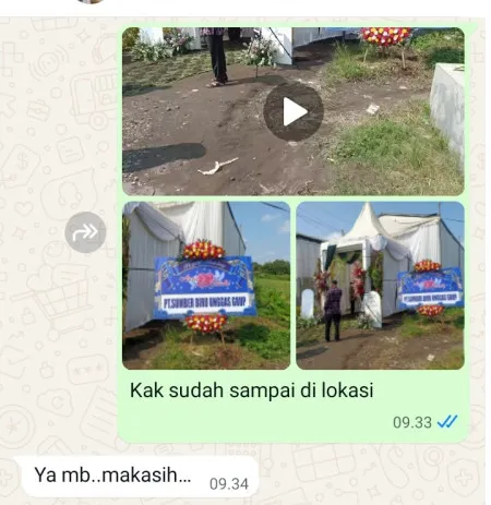 Pengiriman Karangan Bunga Karang Tengah